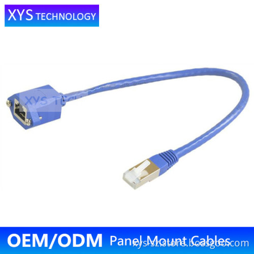 XYS TECH Shenzhen Factory RJ45 male to female Extension Cat5e panel mount/